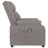 Sillón reclinable eléctrico tela gris taupé 5