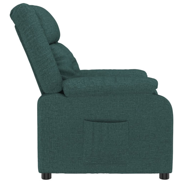 Sillón reclinable de tela verde oscuro M 4