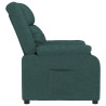 Sillón reclinable de tela verde oscuro 4