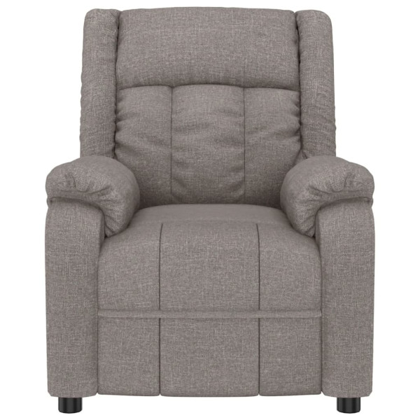 Sillón reclinable de tela gris taupe M 3