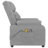 Sillón de masaje eléctrico tela gris claro 5