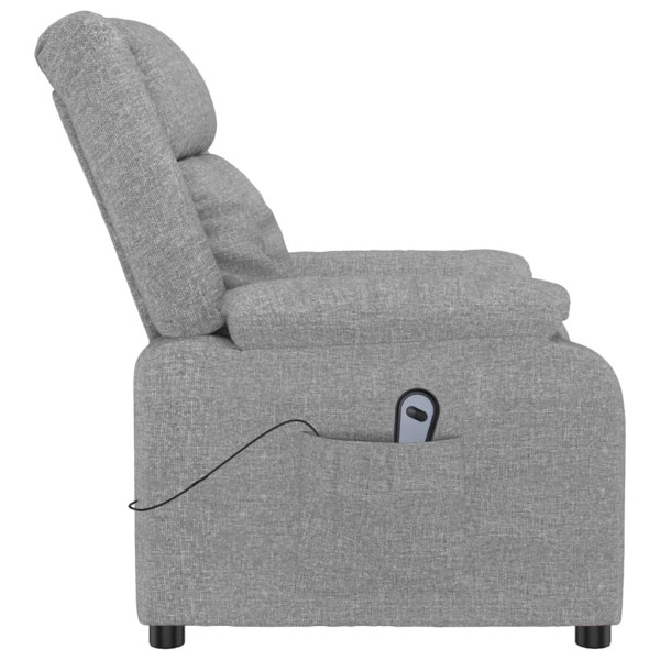 Sillón reclinable eléctrico tela gris claro M 5