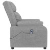 Sillón reclinable eléctrico tela gris claro 5