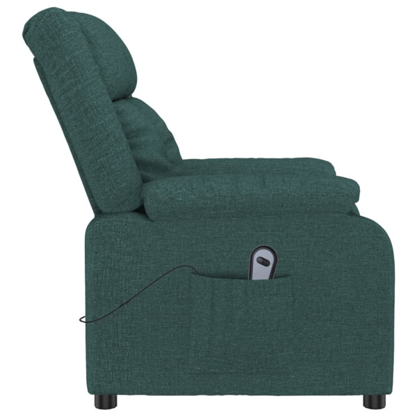 Sillón reclinable eléctrico tela verde oscuro M 5