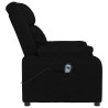 Sillón reclinable eléctrico de tela negro 5