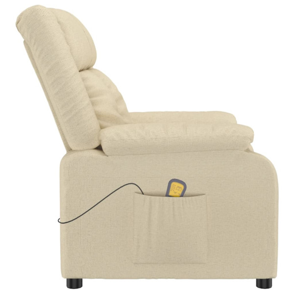 Poltrona de massagens tecido cor creme M 4
