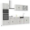 Mueble cocina Kalmar sonoma gris 7 pzas madera contrachapada 1