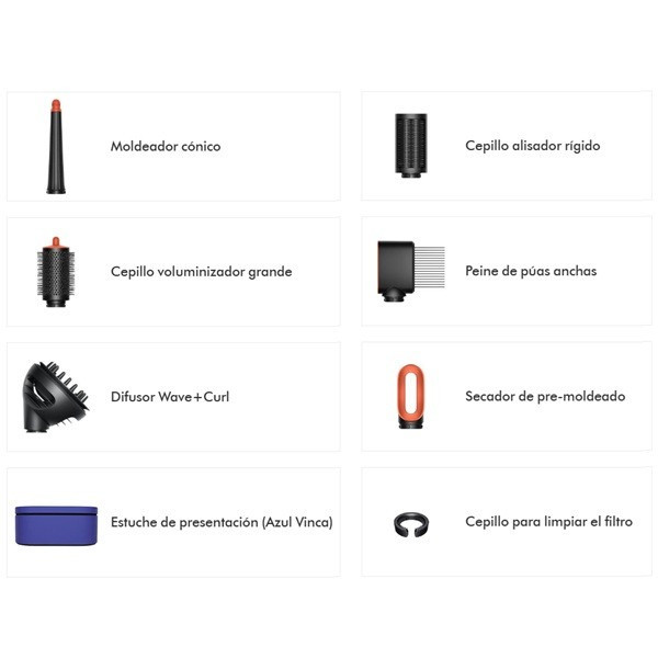 Moldeador de pelo Dyson Airwrap HS08 Curly + Coily azul/naranja M 3