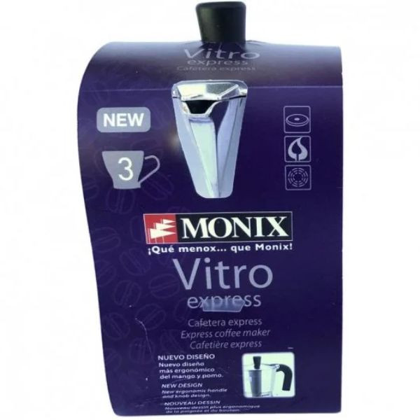 Cafetera italiana MONIX Expres m620003 3 tazas acero inoxidable M 3