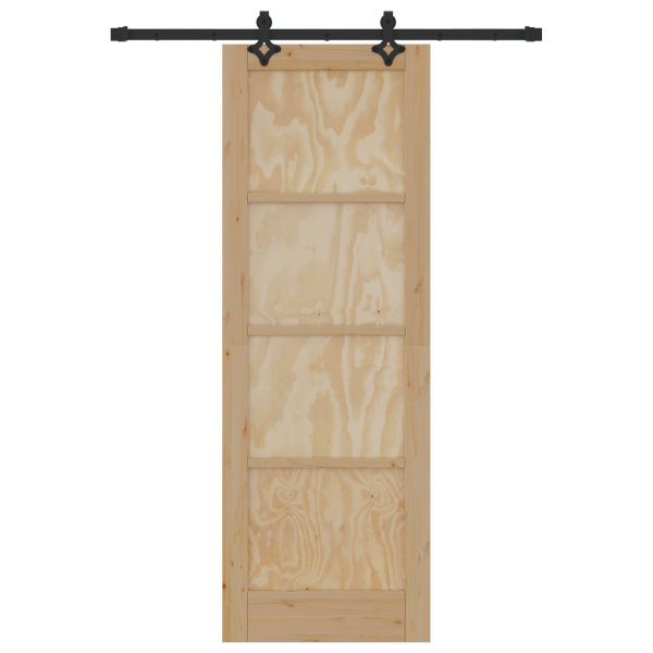Puerta Deslizante  con Juego de Accesorios 'ORKDAL'Madera Sólida de Pino. Puerta Interior  'ORKDAL'73.5x211x4 cm Madera Sólida d M 4