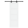 Porta Deslizante  com Conjunto de Ferragens 'ORKDAL'Madeira Sólida Branca de Pinho 4