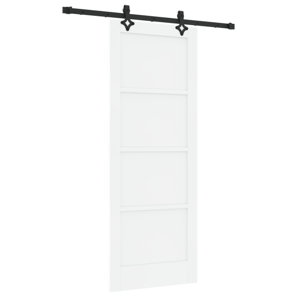 Puerta Deslizante  con Juego de Herrajes 'ORKDAL'Madera de Pino Sólido Blanca. Puerta Interior  'ORKDAL'Blanca 78x202x4 cm Mader M 2