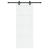 Porta Deslizante com Conjunto de Ferragens 'ORKDAL'Branca de Madeira Maciça de Pinho 4
