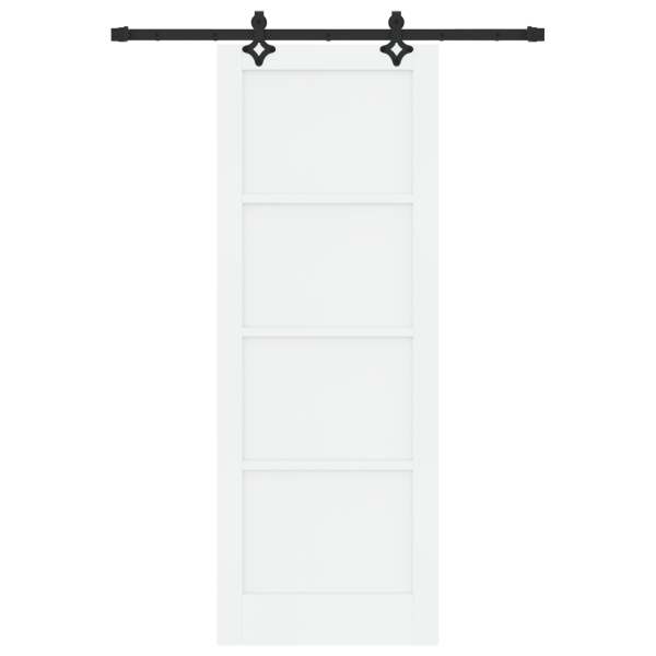 Puerta Deslizante  con Juego de Hardware 'ORKDAL'Blanca de Madera Maciza de Pino. Puerta Interior  'ORKDAL'Blanca 78x211x4 cm de M 4