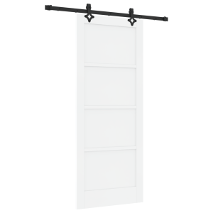 Porta Deslizante com Conjunto de Hardware 'ORKDAL'Branca Madeira Sólida de Pinheiro H