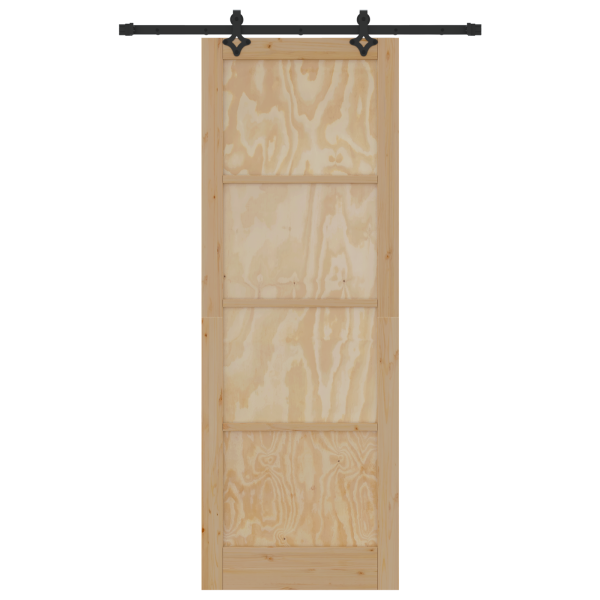 Porta Deslizante com Conjunto de Hardware 'ORKDAL'Madeira Sólida de Pinho M 4