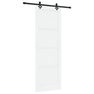 Puerta Deslizante  con Set de Accesorios 'ORKDAL'de Madera Sólida Blanca de Pino. Puerta Interior  'ORKDAL'Blanca 83x232x4 cm de H