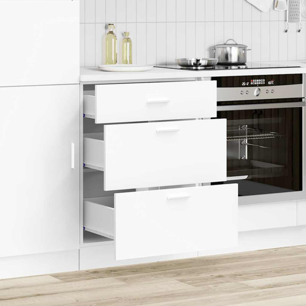Mueble bajo de cocina “Lyon” de madera de ingeniería blanco M 3