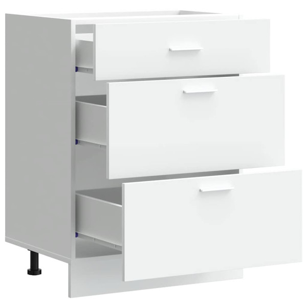 Armário base de cozinha “Lyon” derivados de madeira branco M 5