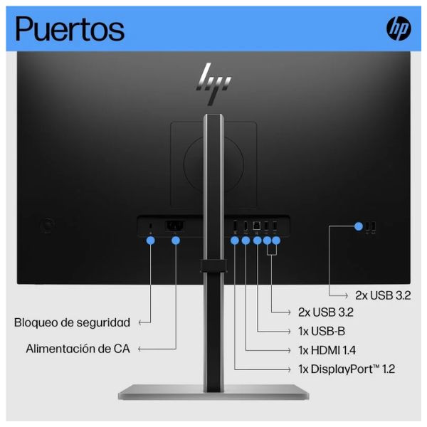 Monitor HP 27" FHD E27 G5 negro M 4
