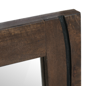 Espelho de banheiro . 50x70x3 cm. feito de madeira maciça de manga. H