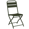 Conjunto de Bistro Plegable de 3 Piezas  Verde Oscuro Acero 5