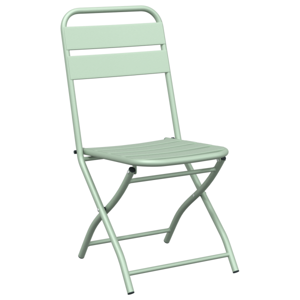 Juego de Bistro Plegable de 3 Piezas VidaXL Verde Menta Acero M 5