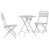 Set de Bistro Plegable de 3 Piezas  Beige Acero 2