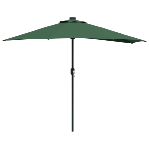 Sombrilla de Jardín Half con Poste de Aluminio Verde 294 cm H
