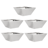 Maceteros de Jardín 5 pcs 35x35x15 cm Acero Inoxidable 2