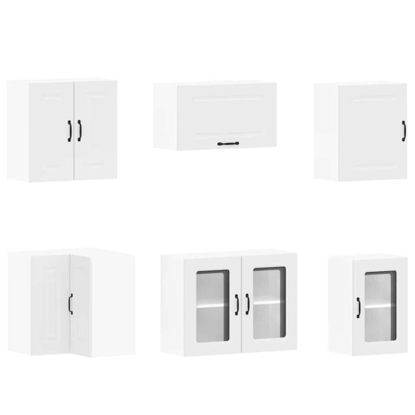 Mueble de cocina Kalmar blanco 11 piezas madera contrachapada M 5