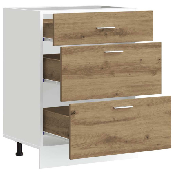 Mueble bajo de cocina “Lyon” roble artesanal M 5