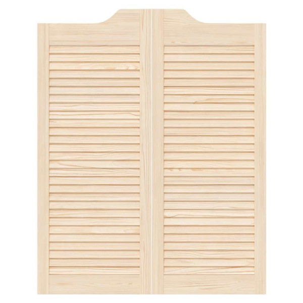 Portas de batente design de persiana 1-Par pinho maciço M 5