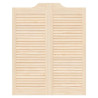 Puertas batientes diseño de lamas 1 par 100x80cm madera pino 5