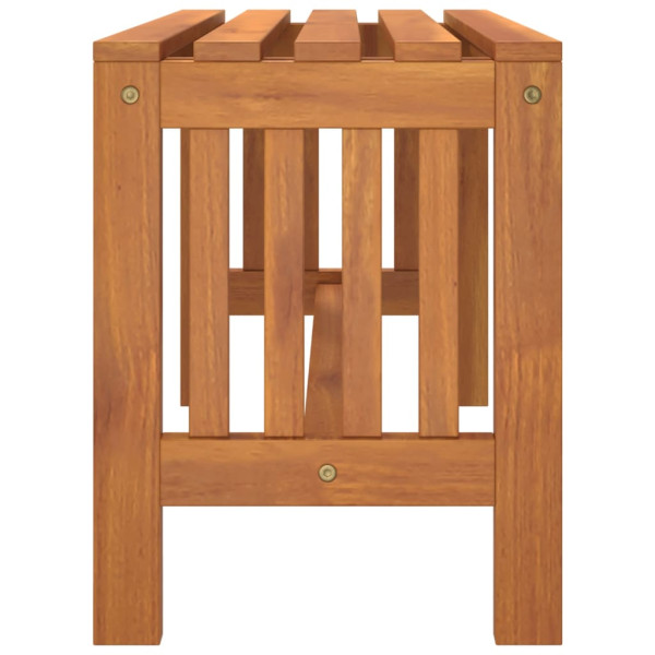 Banco de jardín de madera maciza de eucalipto 80 cm M 4