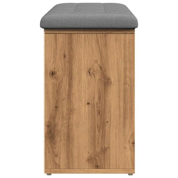 Banco zapatero madera de ingeniería roble artesanal 102x32x50cm M 5