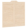 Puertas batientes diseño de lamas 1 par 100x100cm madera pino 2