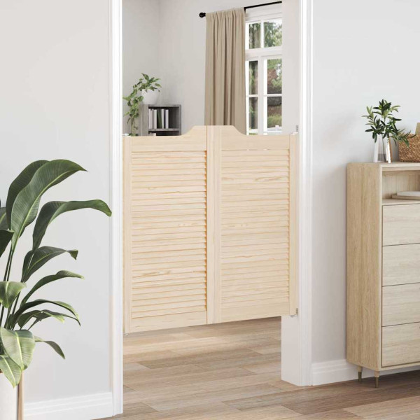 Portas de batente design de persiana 1-Par pinho maciço M 3