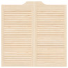 Puertas batientes diseño de lamas 1 par 100x100cm madera pino 5