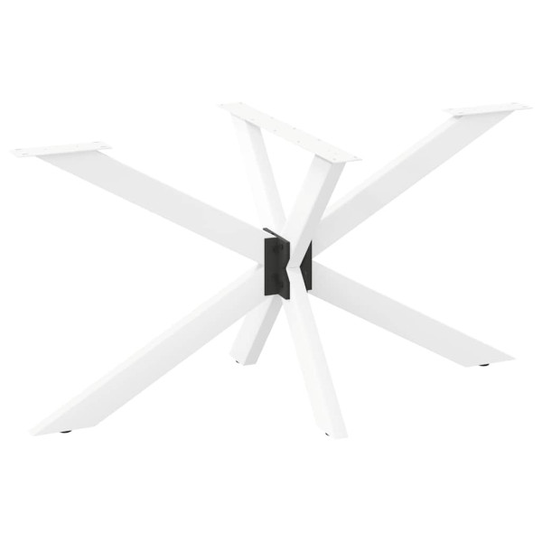 Pata de mesa de comedor forma araña blanca 150x78x(72-73) cm acero D