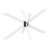 Pé de mesa de jantar em formato de aranha. branco. 150x78x(72-73) cm. aço 1