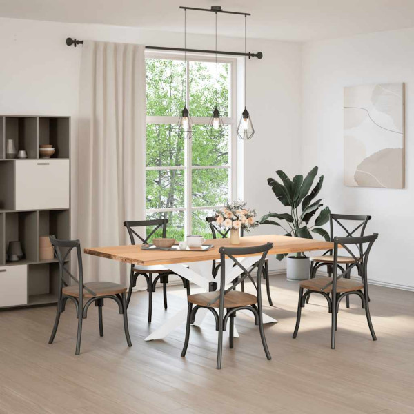 Pé de mesa de jantar em formato de aranha. branco. 150x78x(72-73) cm. aço M 2