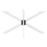 Pata de mesa de comedor forma araña blanca 150x78x(72-73) cm acero 3