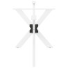 Pé de mesa de jantar em formato de aranha. branco. 150x78x(72-73) cm. aço 4