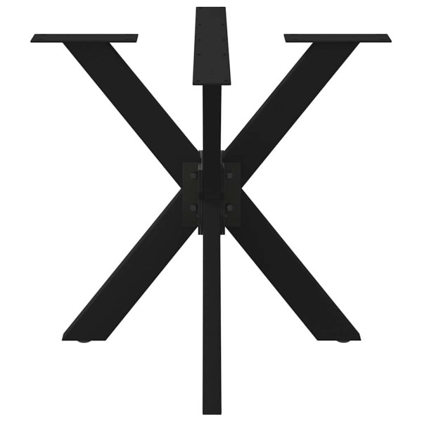 Pata de mesa de comedor forma araña negra 85x85x(72-73) cm acero M 3