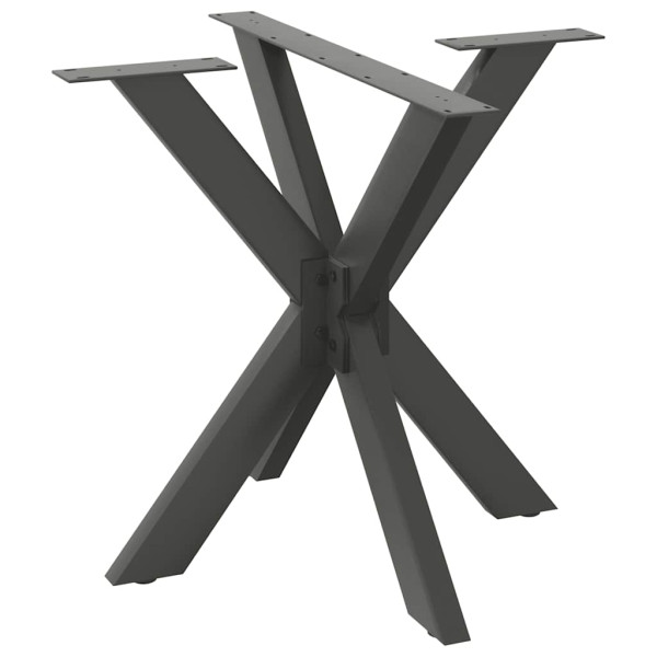 Pata de mesa de comedor forma araña antracita 85x85x(72-73) cm acero D