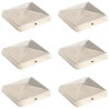Tapas piramidales postes valla 6 uds acero inoxidable 101x101mm 1