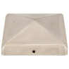 Tapas piramidales postes valla 6 uds acero inoxidable 101x101mm 4