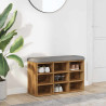 Banco zapatero madera de ingeniería roble artisan 82x32x50 cm 1