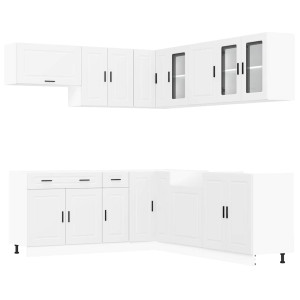 Mueble de cocina Porto blanco 11 piezas madera contrachapada H